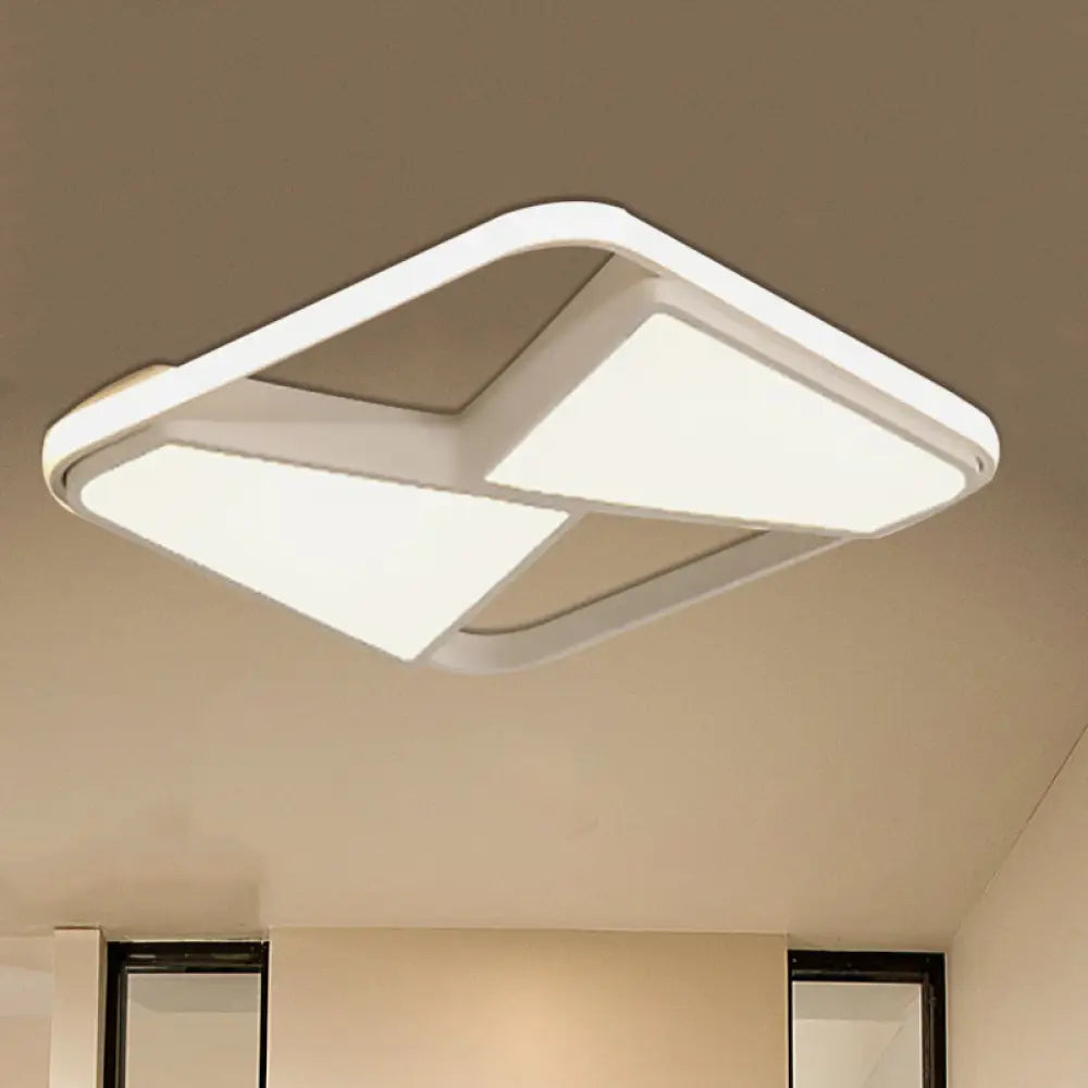 Nordic Style Led Ceiling Light In Black/White – Warm/White Lighting White /