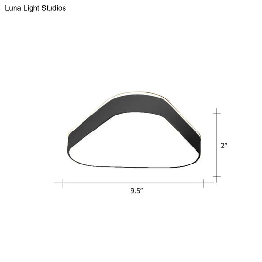 Nordic Style Led Flush Mount Ceiling Light With Acrylic Diffuser For Small Corridors Black / Warm