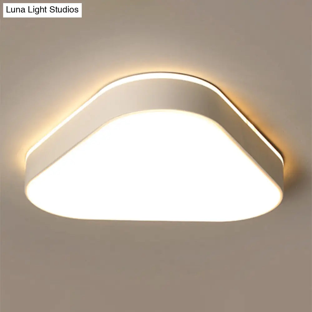 Nordic Style Led Flush Mount Ceiling Light With Acrylic Diffuser For Small Corridors White / Warm