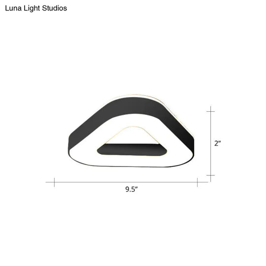 Nordic Style Led Flush Mount Ceiling Light With Acrylic Diffuser For Small Corridors Black / White