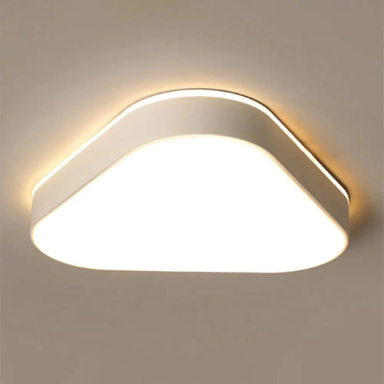 Nordic Style Led Flush Mount Ceiling Light With Acrylic Diffuser For Small Corridors White / Warm