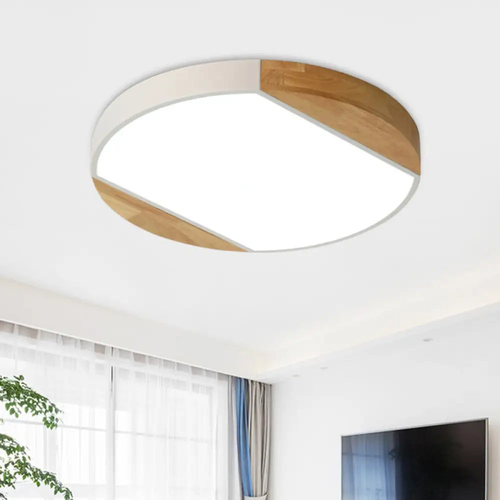 Nordic Style Led Flushmount Ceiling Lamp - Acrylic Circular Baby Bedroom & Kindergarten Light In