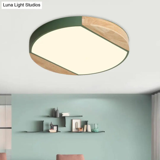 Nordic Style Led Flushmount Ceiling Lamp - Acrylic Circular Baby Bedroom & Kindergarten Light In
