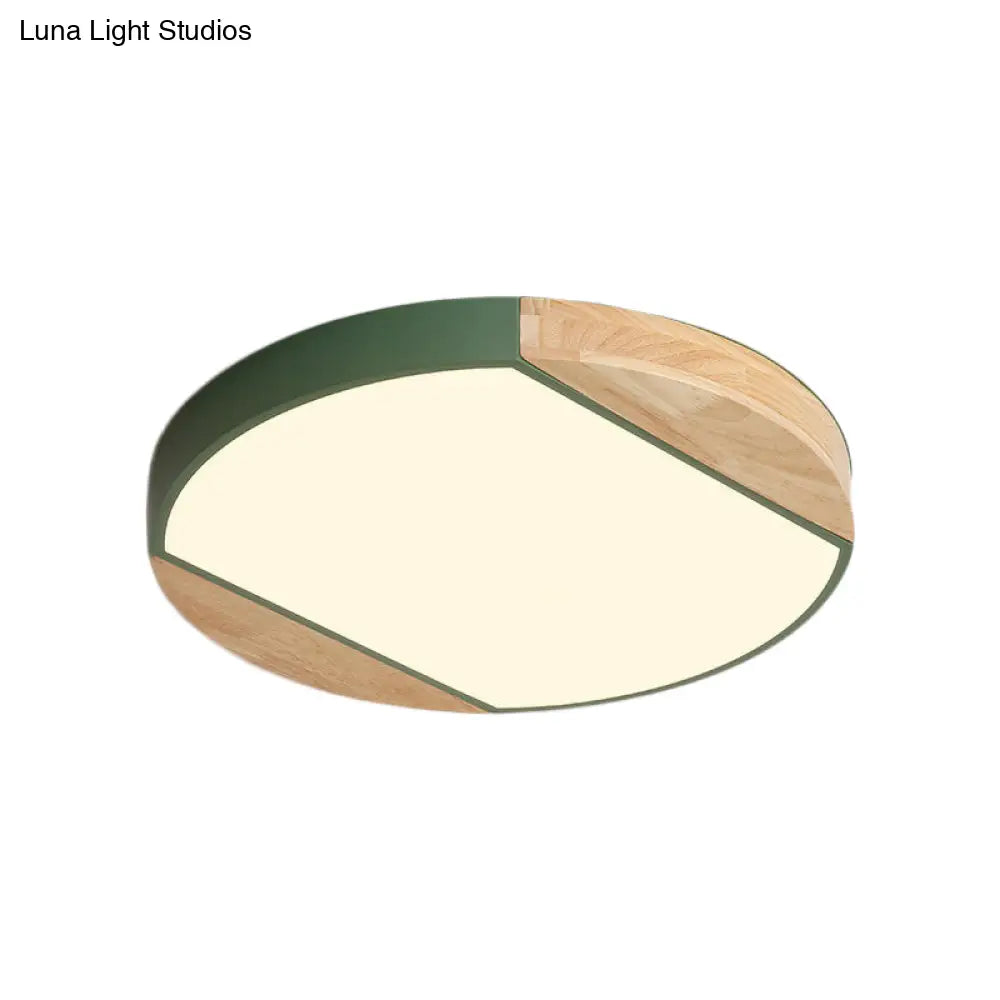 Nordic Style Led Flushmount Ceiling Lamp - Acrylic Circular Baby Bedroom & Kindergarten Light In