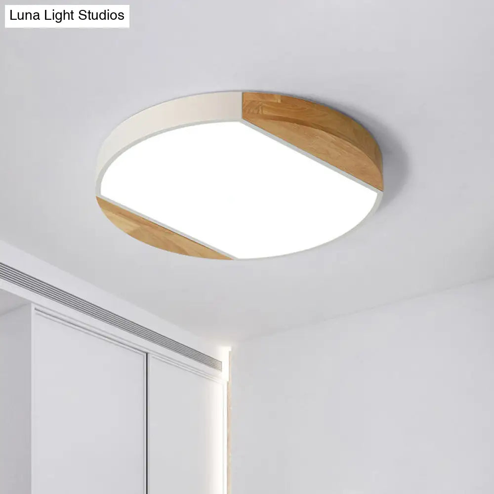 Nordic Style Led Flushmount Ceiling Lamp - Acrylic Circular Baby Bedroom & Kindergarten Light In