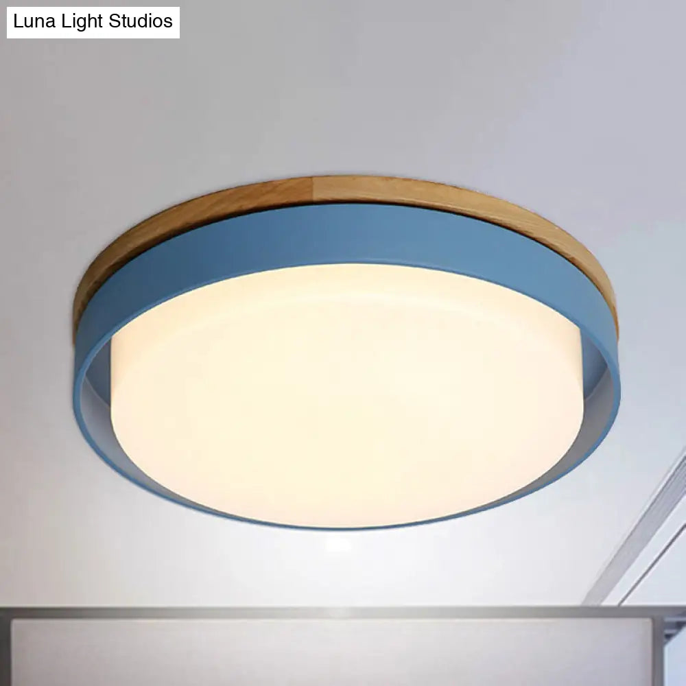 Nordic Style Macaron Colored Child Bedroom Ceiling Light Blue / 15 Warm