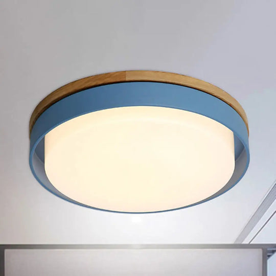 Nordic Style Macaron Colored Child Bedroom Ceiling Light Blue / 15’ Warm