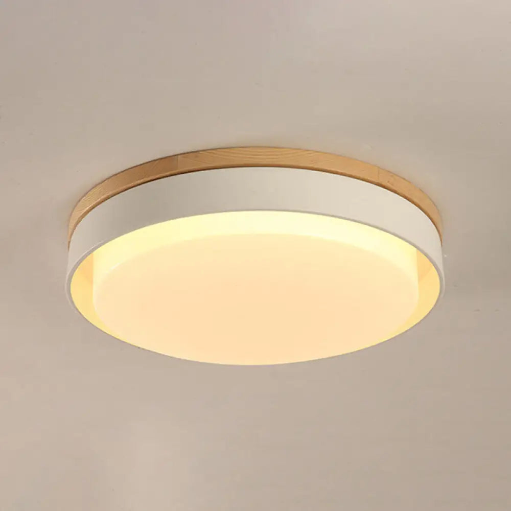 Nordic Style Macaron Colored Child Bedroom Ceiling Light White / 15’ Warm