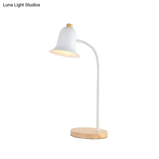 Nordic Style Metal Bell Reading Light For Childs Bedroom - Small Desk Lamp With Single Head