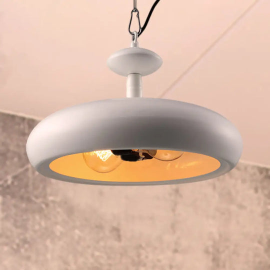 Nordic Style Metal Ceiling Pendant Light With Adjustable Chain - 1 Bulb Kitchen Fixture In Black Or