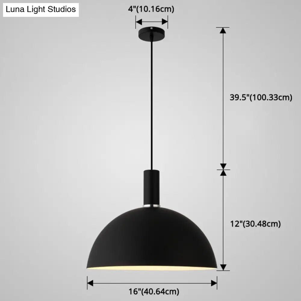 Nordic Style Metal Hemispherical Pendant Lamp - | Restaurant Ceiling Light 1