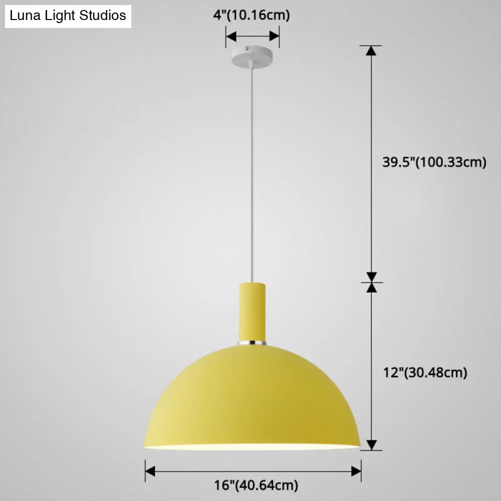 Nordic Style Metal Hemispherical Pendant Lamp - | Restaurant Ceiling Light 1