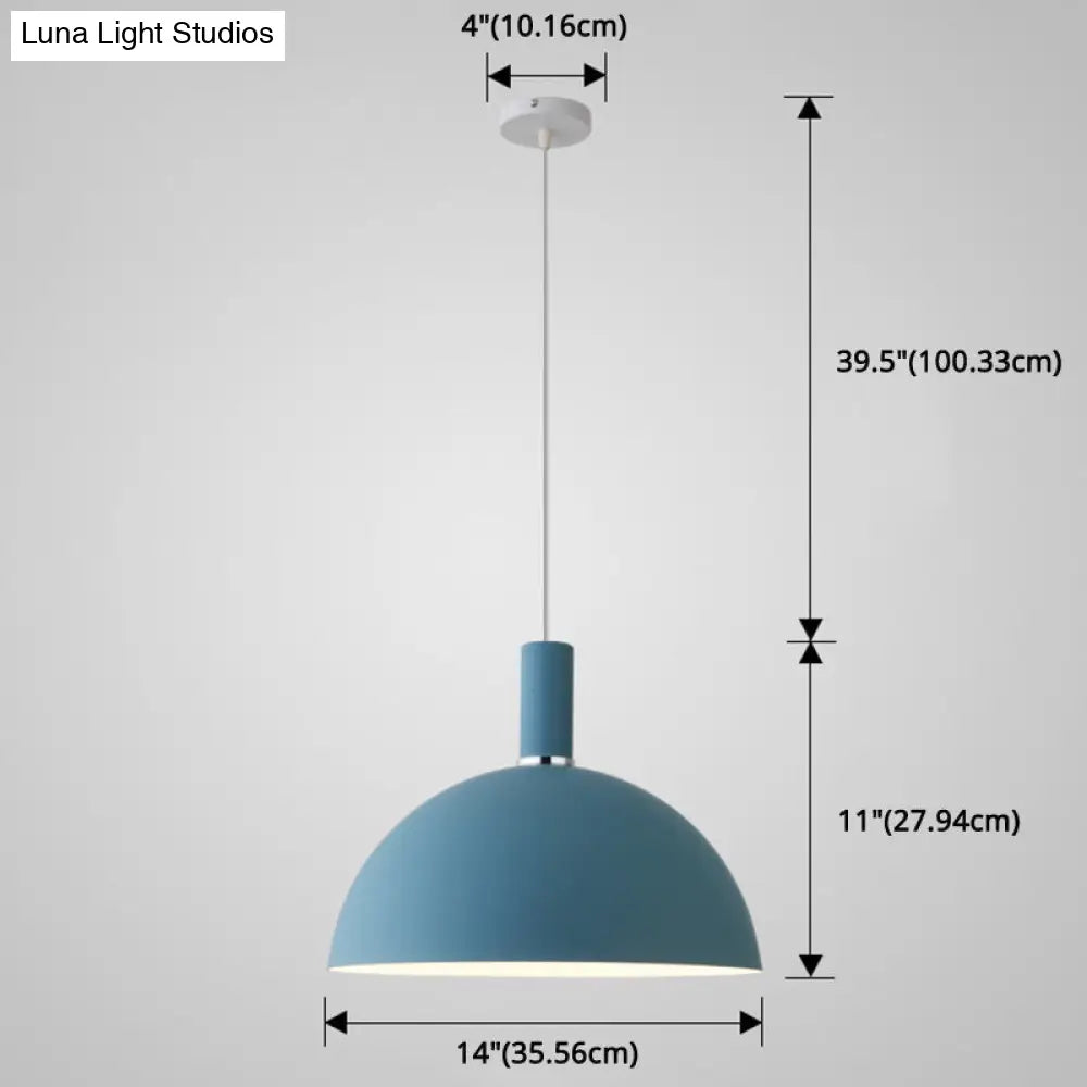 Nordic Style Metal Hemispherical Pendant Lamp - | Restaurant Ceiling Light 1