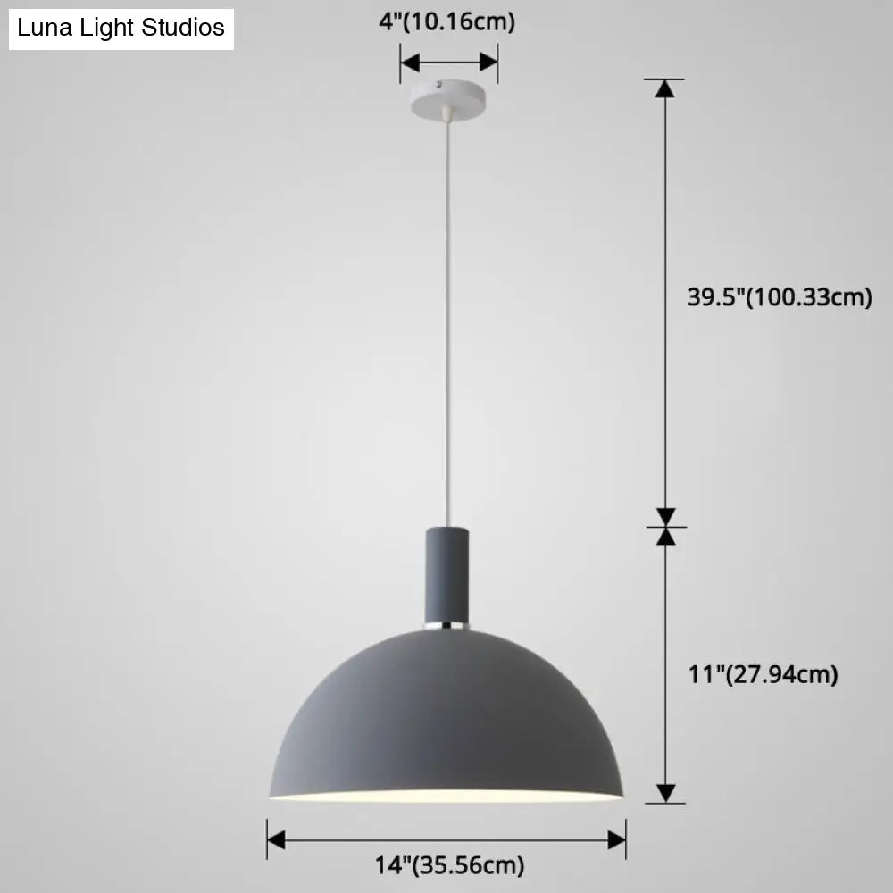 Nordic Style Metal Hemispherical Pendant Lamp - | Restaurant Ceiling Light 1