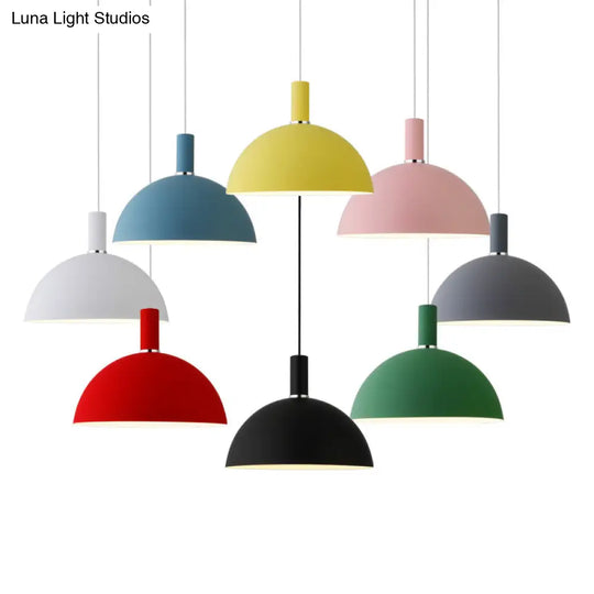 Nordic Style Metal Hemispherical Pendant Lamp - | Restaurant Ceiling Light 1