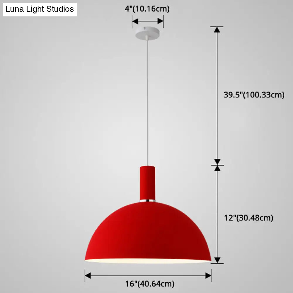 Nordic Style Metal Hemispherical Pendant Lamp - | Restaurant Ceiling Light 1