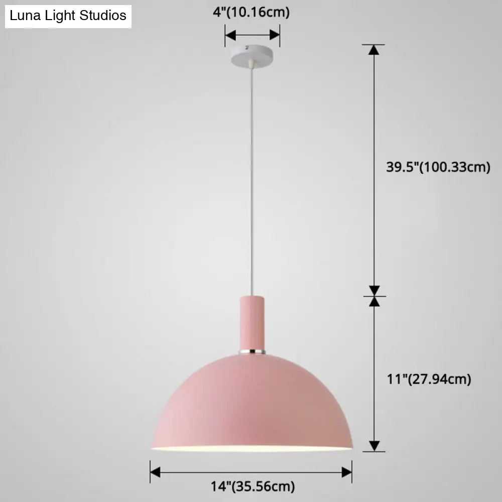 Nordic Style Metal Hemispherical Pendant Lamp - | Restaurant Ceiling Light 1