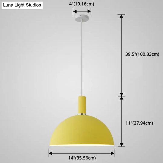 Nordic Style Metal Hemispherical Pendant Lamp - | Restaurant Ceiling Light 1