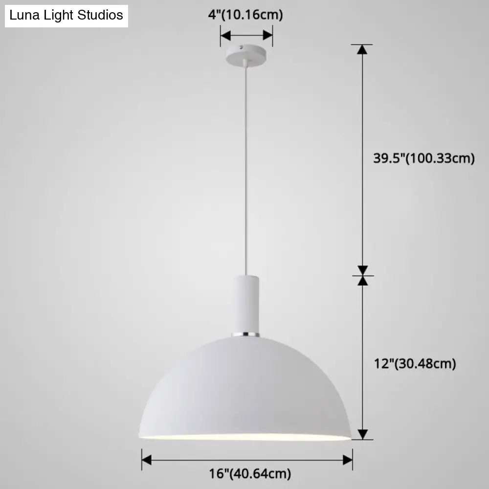 Nordic Style Metal Hemispherical Pendant Lamp - | Restaurant Ceiling Light 1