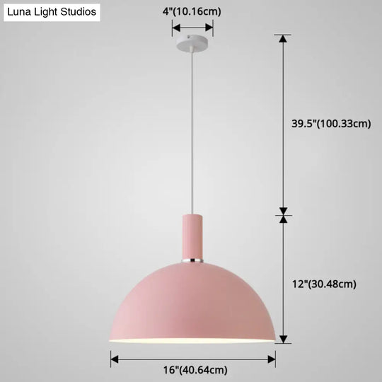 Nordic Style Metal Hemispherical Pendant Lamp - | Restaurant Ceiling Light 1