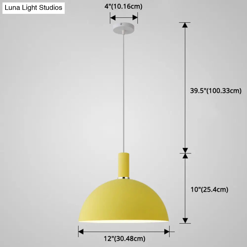 Nordic Style Metal Hemispherical Pendant Lamp - | Restaurant Ceiling Light 1