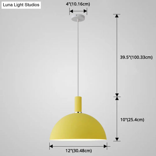 Nordic Style Metal Hemispherical Pendant Lamp - | Restaurant Ceiling Light 1