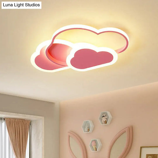 Nordic Style Metallic Cloud Led Ceiling Light For Bedroom - Flush Mount Lighting