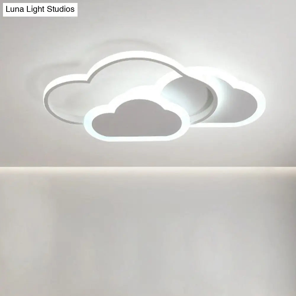 Nordic Style Metallic Cloud Led Ceiling Light For Bedroom - Flush Mount Lighting