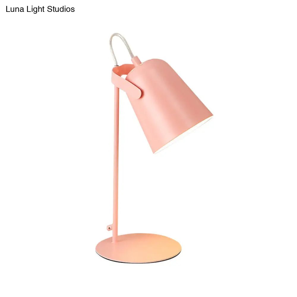 Nordic Style Rotatable Desk Lamp: Metal Plug-In Light For Dormitory Bedroom