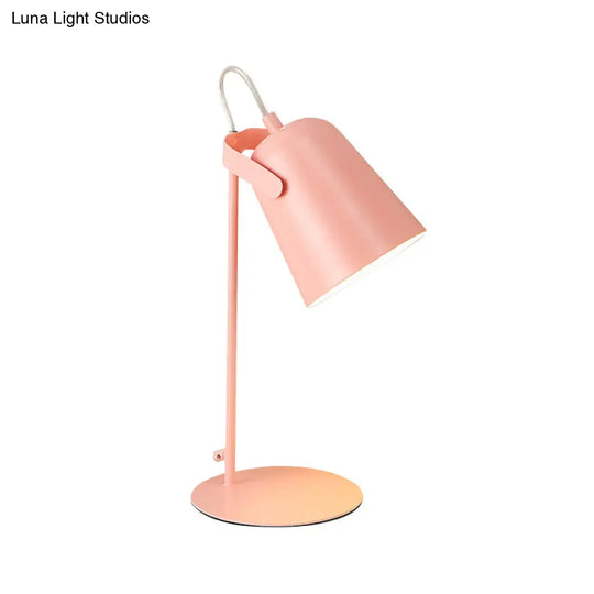 Nordic Style Rotatable Desk Lamp: Metal Plug-In Light For Dormitory Bedroom