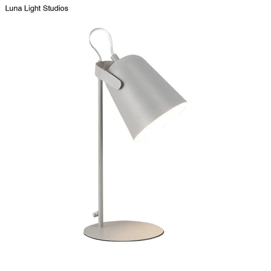 Nordic Style Rotatable Desk Lamp: Metal Plug-In Light For Dormitory Bedroom