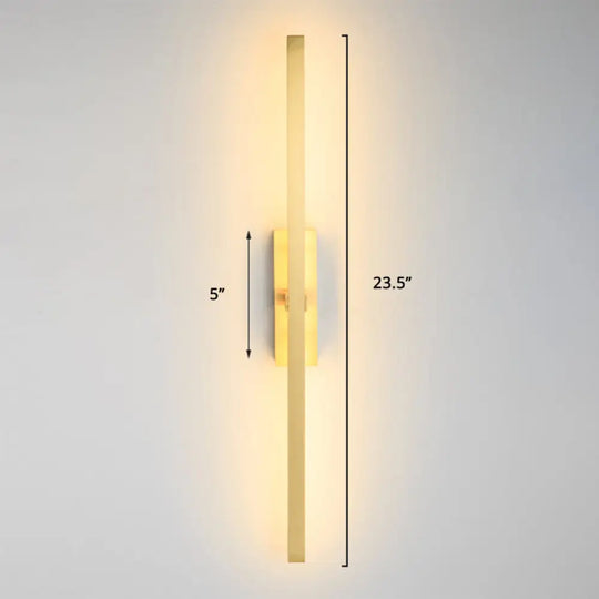 Nordic Style Rotatable Led Wall Lamp For Living Room - Modern Aluminum Light Fixture Gold / 23.5 A