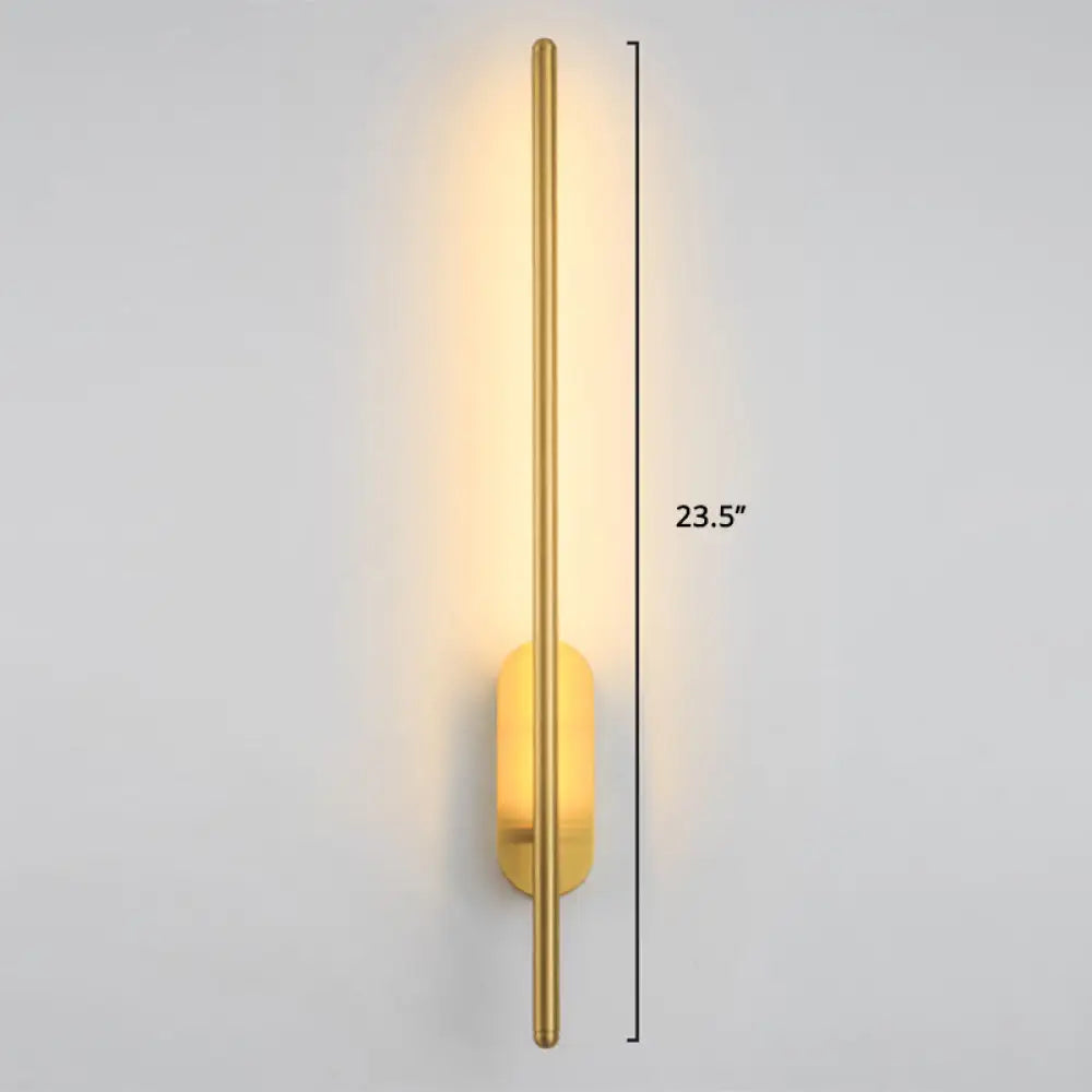 Nordic Style Rotatable Led Wall Lamp For Living Room - Modern Aluminum Light Fixture Gold / 23.5 B