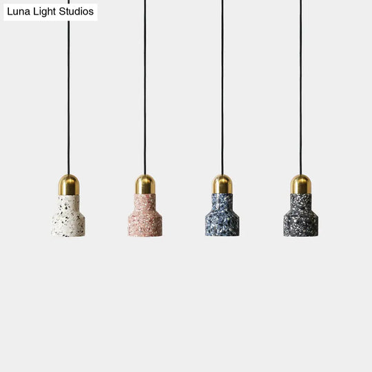 Nordic Style Pendant Ceiling Light - Terrazzo 1-Light Suspension Lighting For Living Room