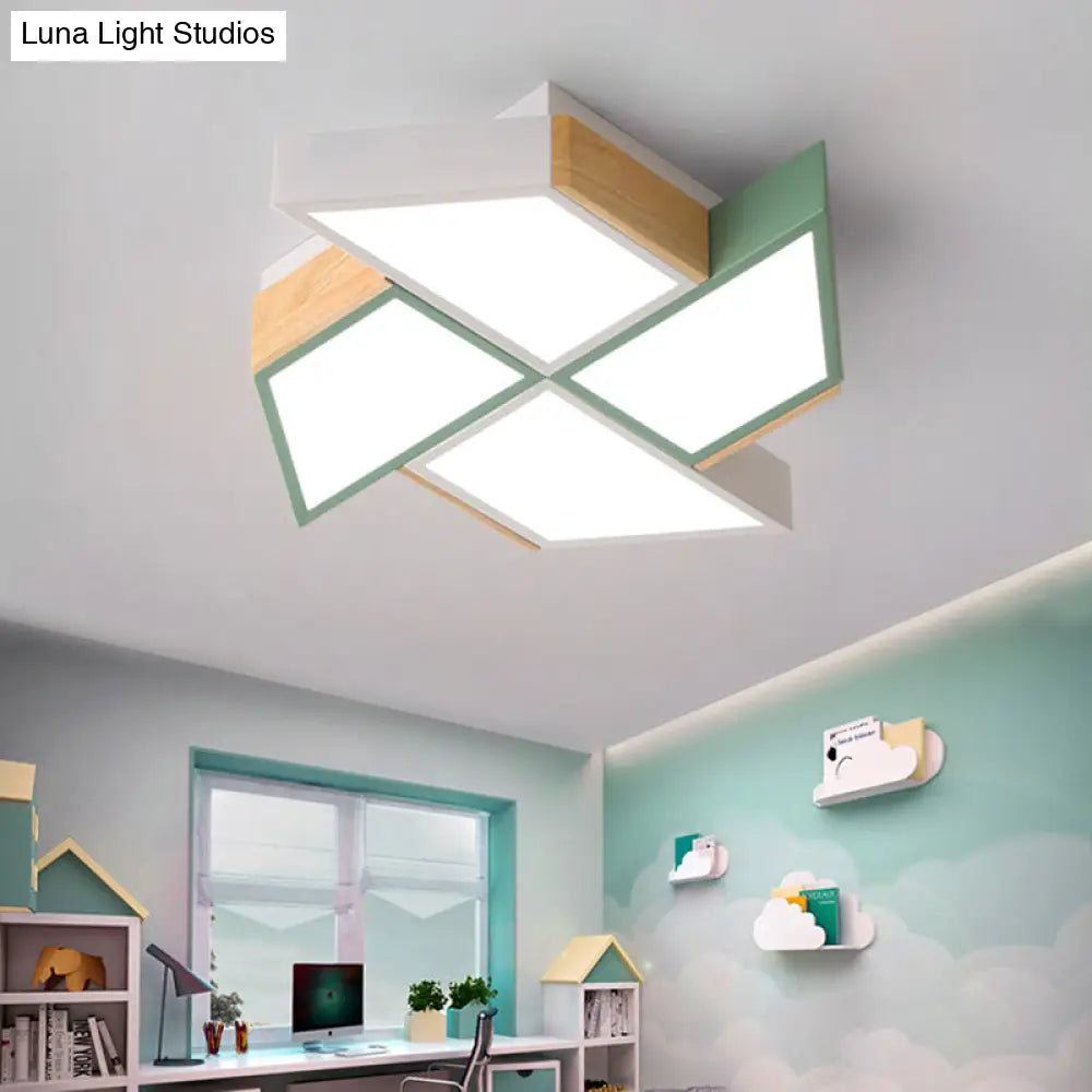 Nordic Style Toy Windmill Ceiling Lamp For Childs Bedroom