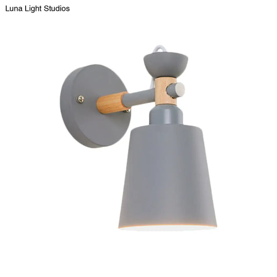 Nordic Style Wall Sconce Light: Rotatable Metal Lamp For Adult Bedroom