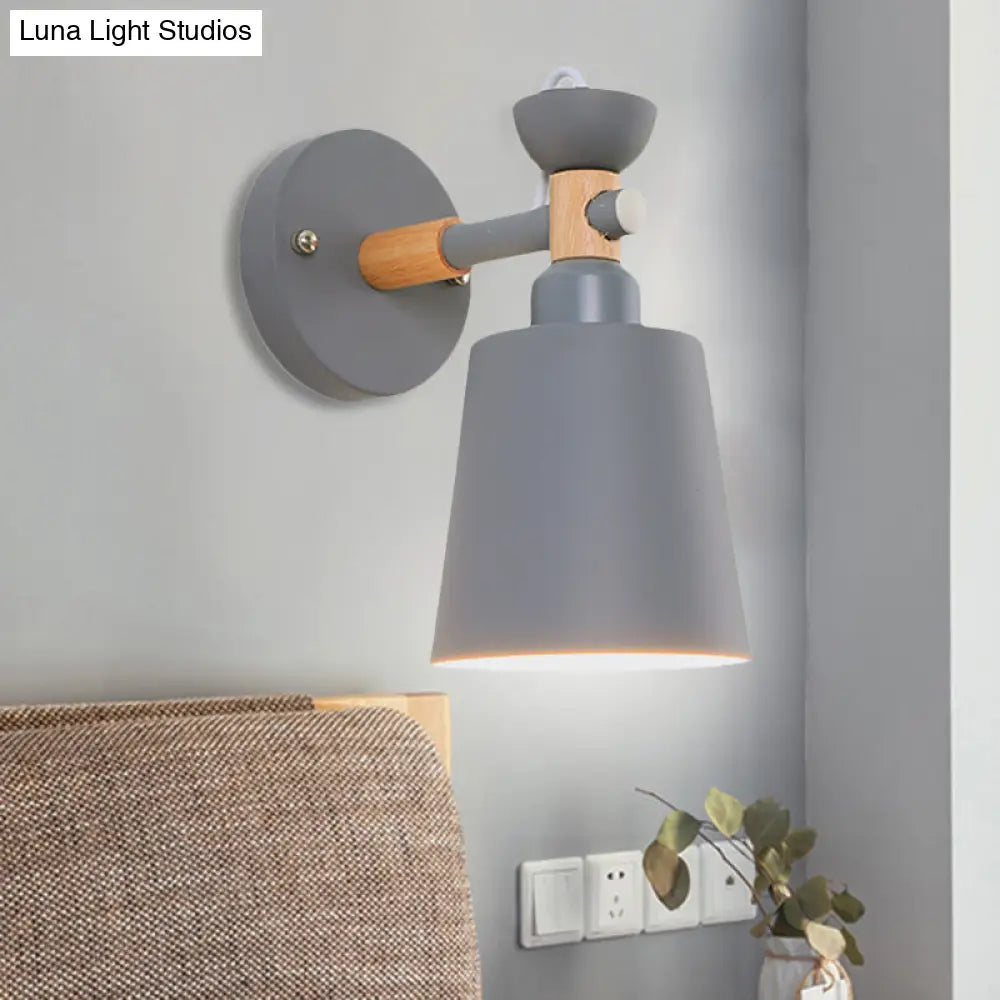 Nordic Style Wall Sconce Light: Rotatable Metal Lamp For Adult Bedroom