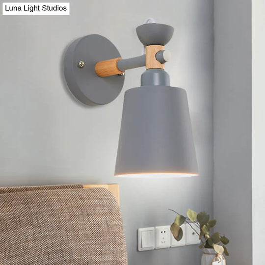 Nordic Style Wall Sconce Light: Rotatable Metal Lamp For Adult Bedroom