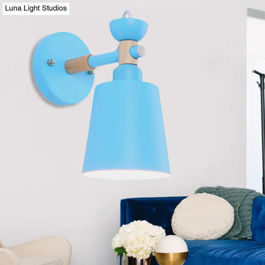 Nordic Style Wall Sconce Light: Rotatable Metal Lamp For Adult Bedroom