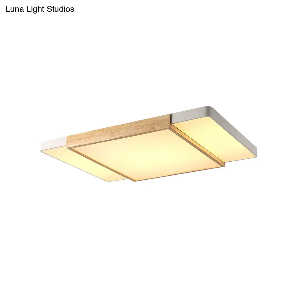 Nordic Style Wood And Metal Ceiling Lights’ Alternatively: ’Squared Lights In Metal’