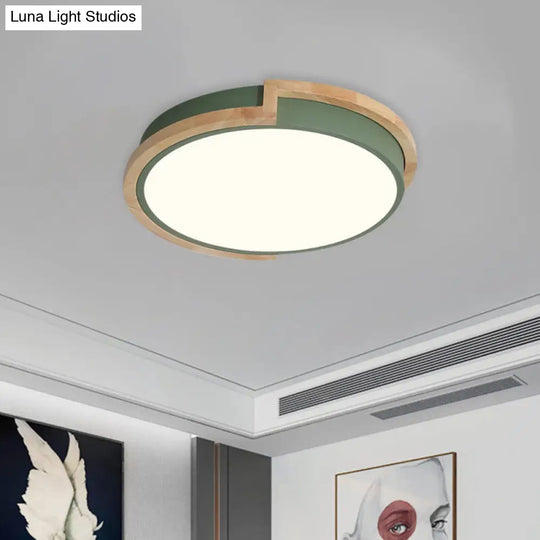 Nordic Stylish Acrylic Round Flush Ceiling Light In Warm/White For Living Room Or Porch
