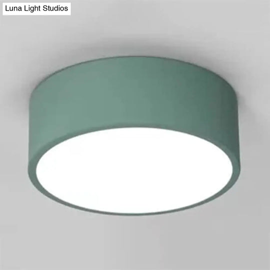 Nordic Stylish Acrylic Round Small Ceiling Lamp For Kindergarten Bathroom Blue