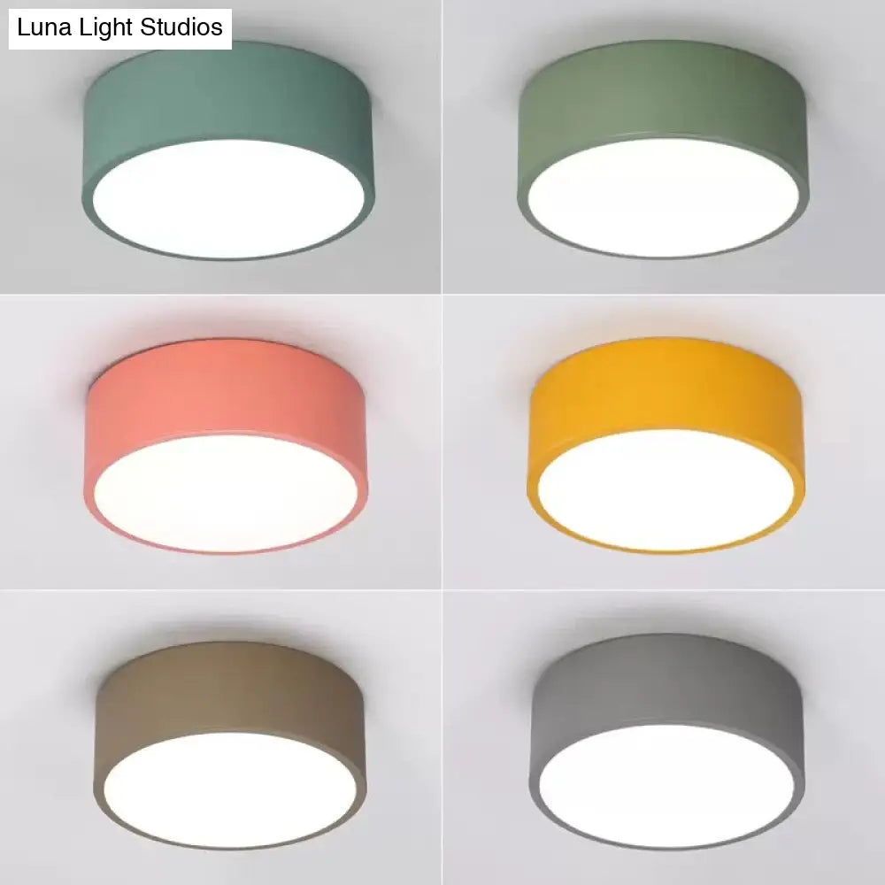 Nordic Stylish Acrylic Round Small Ceiling Lamp For Kindergarten Bathroom