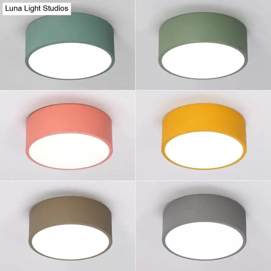 Nordic Stylish Acrylic Round Small Ceiling Lamp For Kindergarten Bathroom
