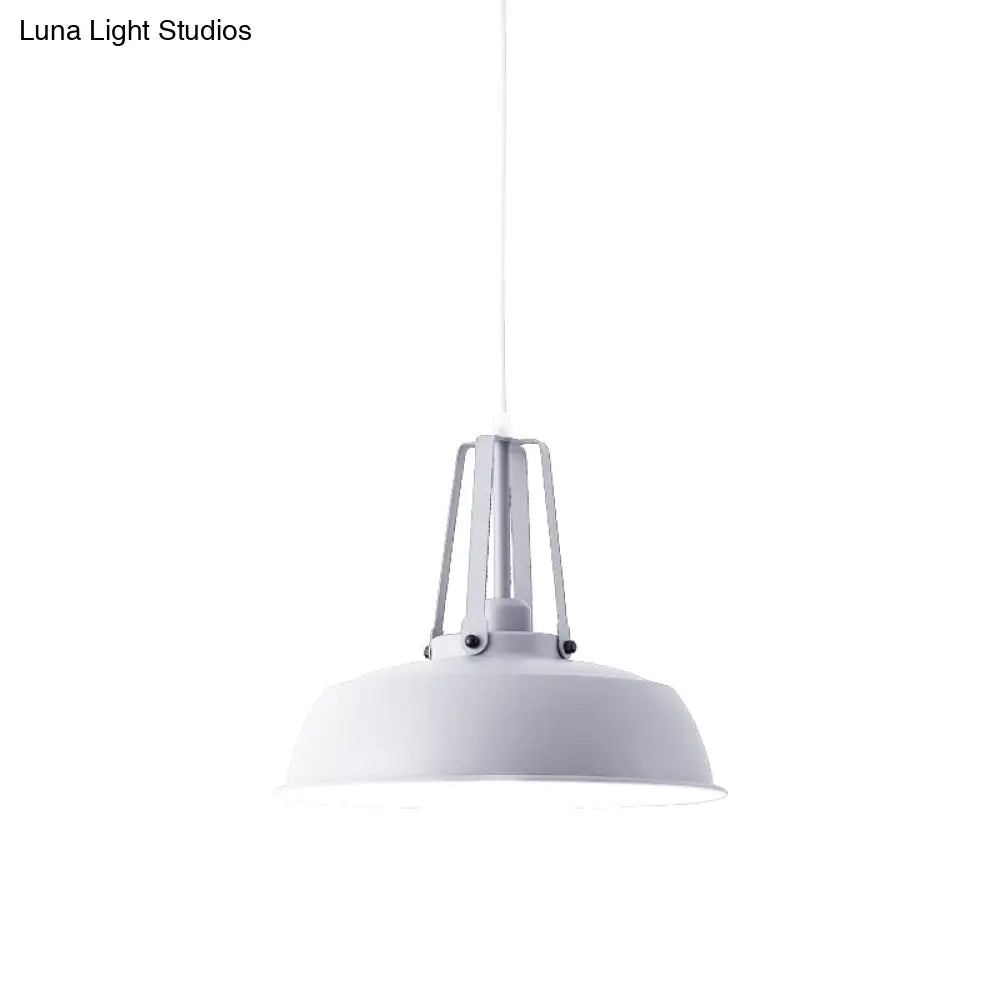 Nordic Stylish Black/Blue Barn Shade Pendant Light - Metallic Finish Ideal For Living Rooms