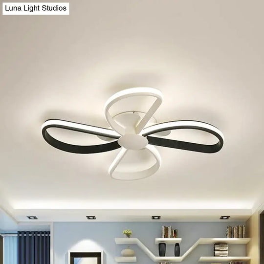 Nordic Stylish Led Ceiling Lamp - Blossom Shape Ideal For Kids Bedroom Black / Warm