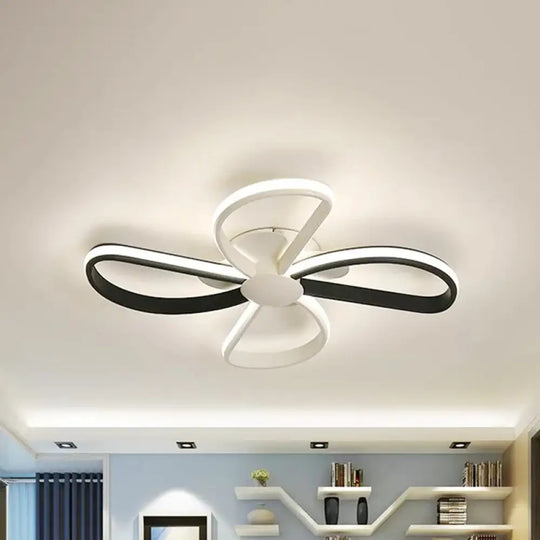 Nordic Stylish Led Ceiling Lamp - Blossom Shape Ideal For Kid’s Bedroom Black / Warm