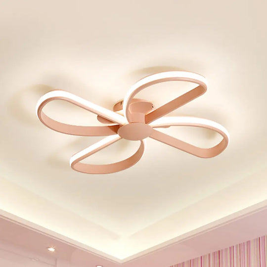 Nordic Stylish Led Ceiling Lamp - Blossom Shape Ideal For Kid’s Bedroom Pink / Warm