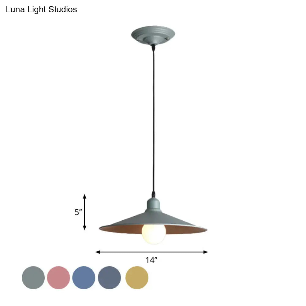 Nordic Stylish Metal Cone Pendant Lamp - Single Light For Industrial Ambiance In Your Space