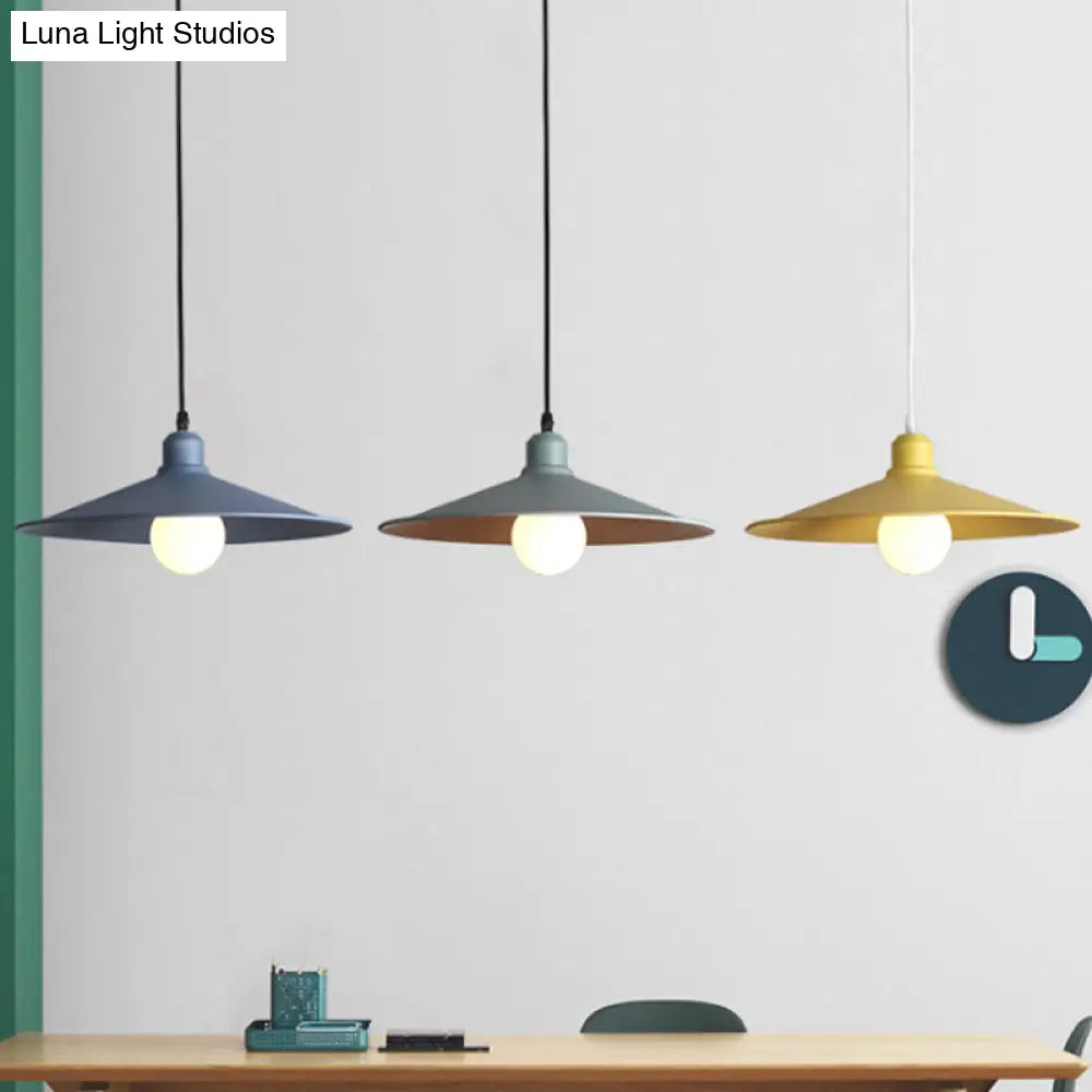 Nordic Stylish Metal Cone Pendant Lamp - Single Light For Industrial Ambiance In Your Space Yellow /